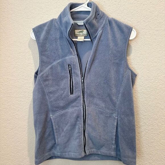 Toad & Co Light Blue Fleece Full Zip Vest - Size Small - EUC - Picture 1 of 6